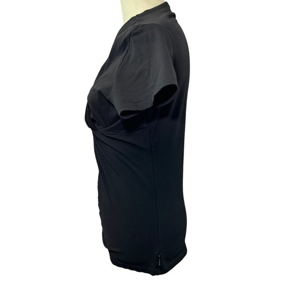 Like New PRANA Black Short Sleeve Twist Front Top Size Medium - Picture 4 of 7